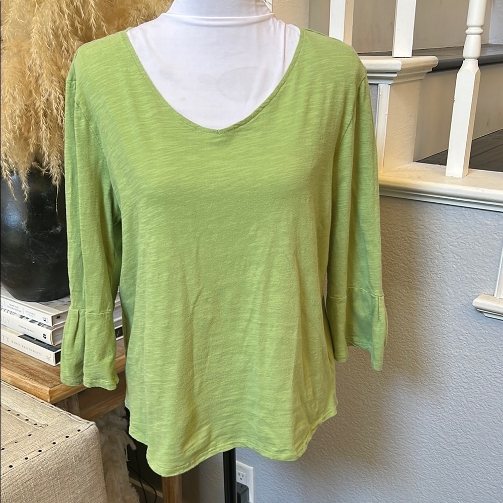 Habitat Spring/Summer 3/4 Flutter Sleeve Tee Shirt Top Size Small